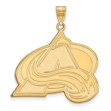 10k Yellow Gold NHL LogoArt Colorado Avalanche Letter A Extra Large Pendant