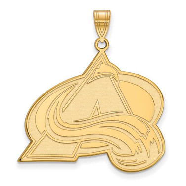 Image of 14k Yellow Gold NHL LogoArt Colorado Avalanche Letter A Extra Large Pendant