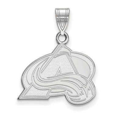 Image of 10k White Gold NHL LogoArt Colorado Avalanche Letter A Medium Pendant