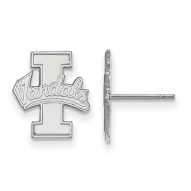 10k White Gold LogoArt University of Idaho Vandals Small Post Earrings
