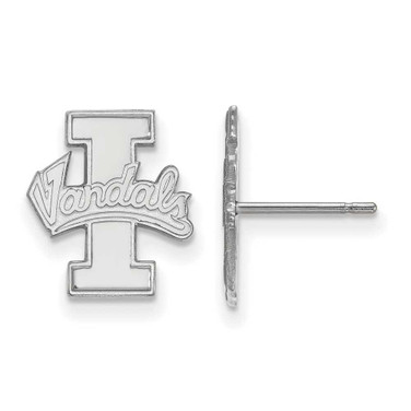 Image of 10k White Gold LogoArt University of Idaho Vandals Small Post Earrings