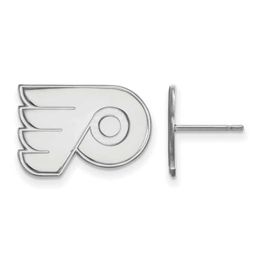 Image of 14k White Gold NHL LogoArt Philadelphia Flyers Small Post Earrings