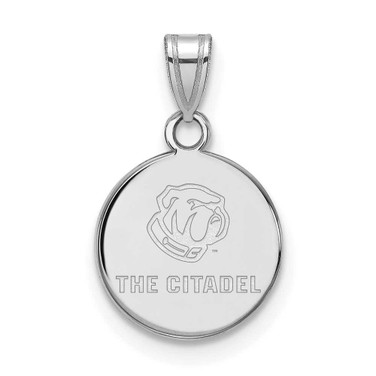 Image of Sterling Silver Rhodium-plated LogoArt The Citadel Small Pendant Image of Sterling Silver Rhodium-plated LogoArt The Citadel Small Pendant