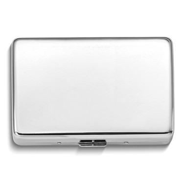 Silver-tone Plain (Holds 16) Multi-use/Cigarette Case (Gifts)