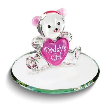 Glass Baron Handcrafted Daddys Girl Bear Glass Figurine (Gifts)