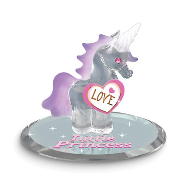 Glass Baron Little Princess Unicorn Glass Figurine (Gifts)