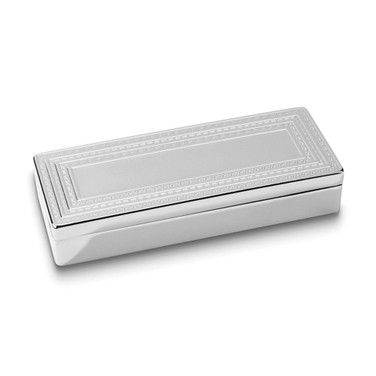 Nickel-plated Lift Top Large Rectangle Box with Flocked Lining (Gifts)