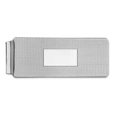 Sterling Silver Rhodium-plated Money Clip QQ42