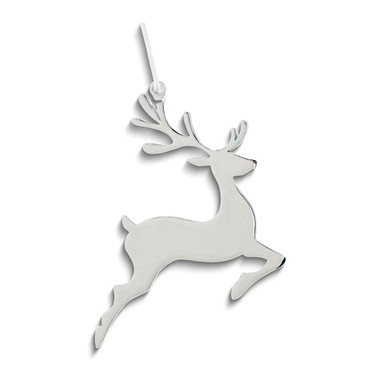 Nickel-plated Reindeer Non-tarnish Ornament with White Tassel (Gifts)