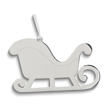 Nickel-plated Sleigh Non-tarnish Ornament with White Tassel (Gifts)