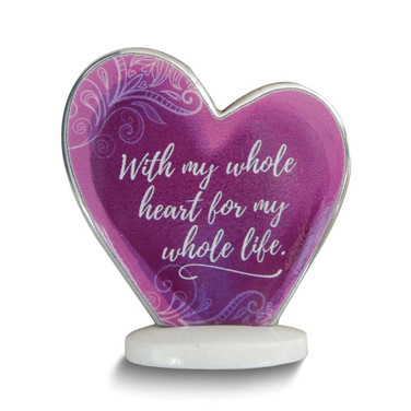 Image of Whole Heart Love Never Ends Metal Standing Heart Display (Gifts)