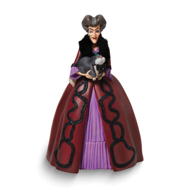 Disney Showcase 8.8 inch Stone Resin Rococo Lady Tremaine with Lucifer Figurine with Faux Fur (Gifts)