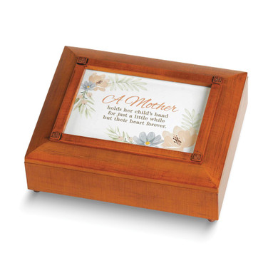 Mother Woodgrain Polymer Jewelry Box with Black Velvet Lining (Gifts)