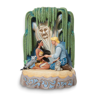 Jim Shore Disney Hand-painted Stone Resin Listen to Your Heart Pocahontas Figurine (Gifts)