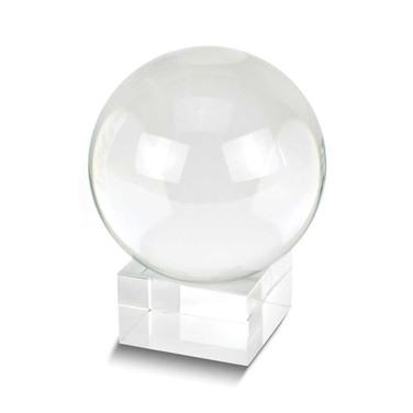Image of Clear Crystal Glass Ball with Stand Sculpture/Award (Gifts) Image of Clear Crystal Glass Ball with Stand Sculpture/Award (Gifts)