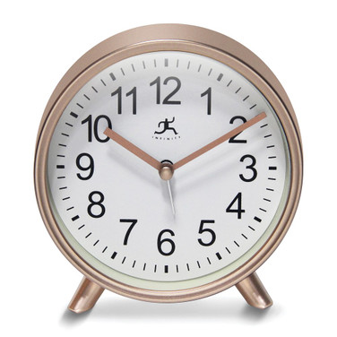 Copper-tone Tabletop Alarm Clock