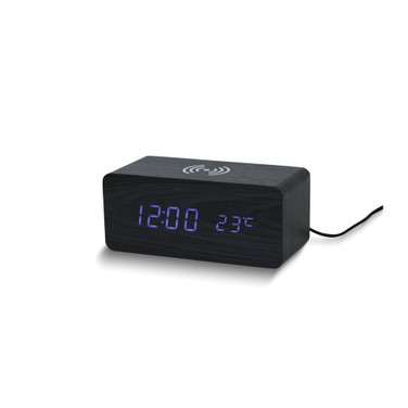 Black Wireless Phone Charger Clock