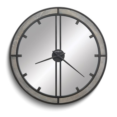 Howard Miller Abril 30 inch Black Satin Brushed Metal Wall Clock