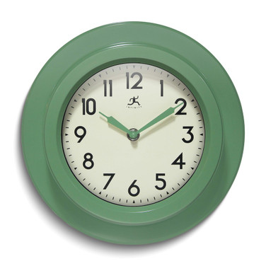 Green Retro Escape 9.75 inch Quartz Movement Wall Clock
