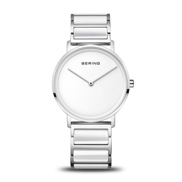 Bering Time - Ceramic - Womens Polished Silver-tone Watch - 18535-754