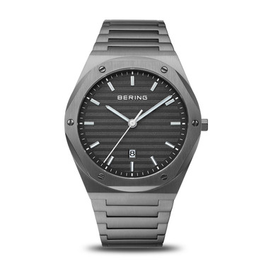 Bering Time - Classic - Mens Brushed Grey Watch - 19742-777