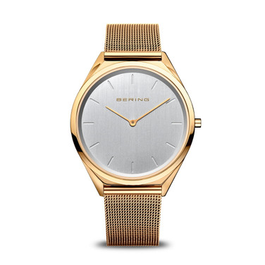 Bering Time - Ultra Slim - Unisex Polished Gold-tone Watch - 17039-334