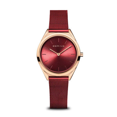 Image of Bering Time - Ultra Slim - Womens Polished Rose Gold-tone Watch - 17031-363
