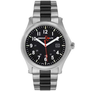Image of ArmourLite Field Series AL101-BLK Swiss Made Tritium Illuminated Watch with Shatterproof Armourglass