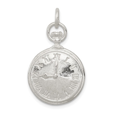 Sterling Silver Clock Charm