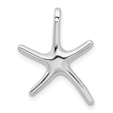 De-Ani Sterling Silver Rhodium-Plated Polished Dancing Starfish Slide Pendant