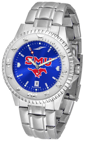 Mens Southern Methodist University Mustangs - Competitor Steel AnoChrome Watch - Silver