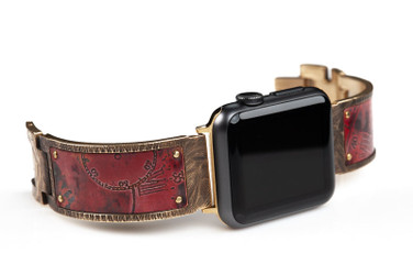 WatchCraft Tristan - Brass & Copper Wide Watch Band Compatible with Apple Watch