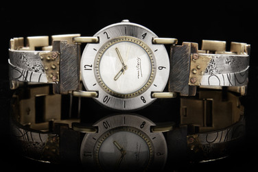 Europa Sterling Silver and Brass - Narrow WatchCraft Handmade Watch