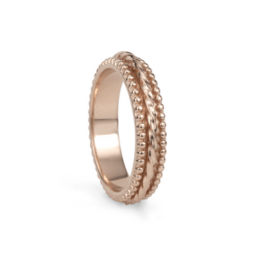 Image of "CHAKRA ROSE GOLD-PLATED" - Stackable Collection - MeditationRing (Spinner Ring)