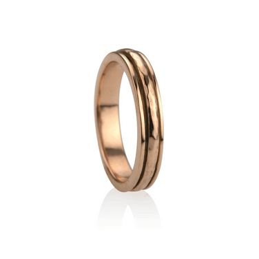 "PRANA ROSE GOLD-PLATED" - Stackable Collection - MeditationRing (Spinner Ring)