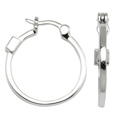 Image of ELLE 27mm Sterling Silver Hoop Earrings