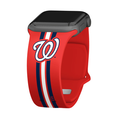 Game Time Washington Nationals HD Watch Band Compatible with Apple Watch - Stripes