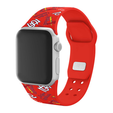 Image of Game Time St Louis Cardinals HD Watch Band Compatible with Apple Watch - Random