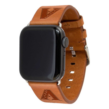 Image of Game Time Arizona Diamondbacks Leather Band Compatible with Apple Watch Tan