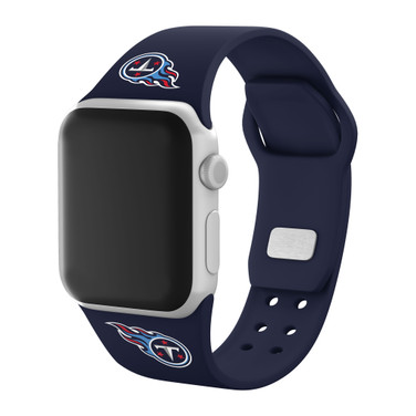 Game Time Tennessee Titans Silicone Sport Watch Band Compatible with Apple Watch - Navy