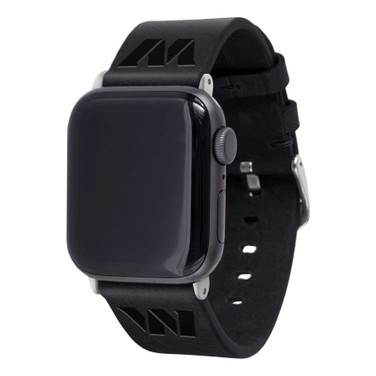 Image of Game Time Washington Commanders Genuine Leather Watch Band Compatible with Apple Watch - Black Image of Game Time Washington Commanders Genuine Leather Watch Band Compatible with Apple Watch - Black