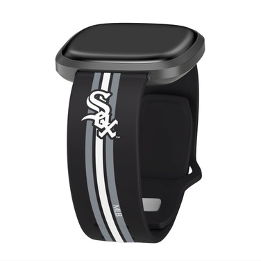 Game Time Chicago White Sox HD Watch Band Compatible with Fitbit Versa 3 and Sense - Stripe
