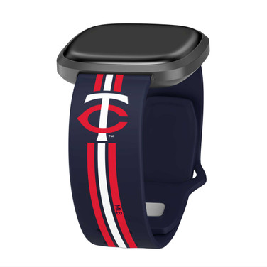 Image of Game Time Minnesota Twins HD Watch Band Compatible with Fitbit Versa 3 and Sense - Stripe