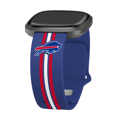 Image of Game Time Buffalo Bills HD Watch Band Compatible with Fitbit Versa 3 and Sense - Stripe