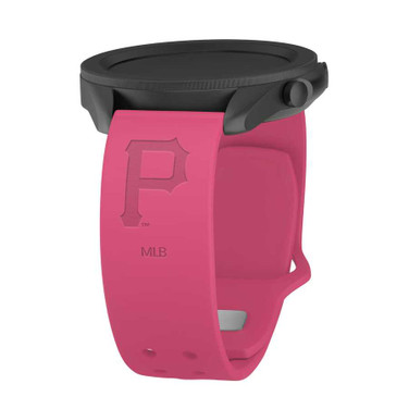 Image of Game Time Pittsburgh Pirates Quick Change Engraved Silicone Watch Band Pink