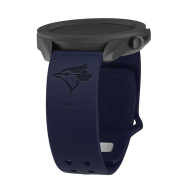Image of Game Time Toronto Blue Jays Quick Change Engraved Silicone Watch Band Navy