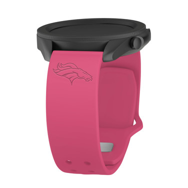 Game Time Denver Broncos Engraved Silicone Sport Quick Change Watch Band Pink