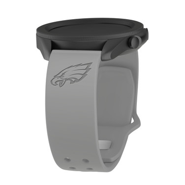 Image of Game Time Philadelphia Eagles Engraved Silicone Sport Quick Change Watch Band Gray