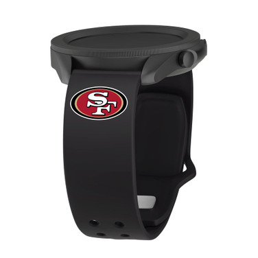 Game Time San Francisco 49ers Silicone Sport Watch Band Compatible with Samsung & More - Black