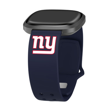 Game Time New York Giants Silicone Watch Band Compatible with Fitbit Versa 3 and Sense (Navy)